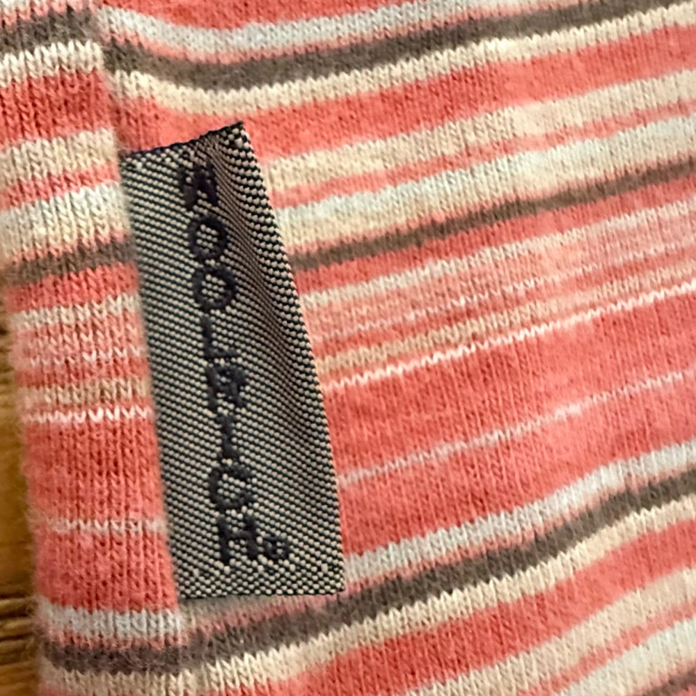 Woolrich Grenadine Striped Mock Neck Long Sleeve Top Size Large - Picture 6 of 9